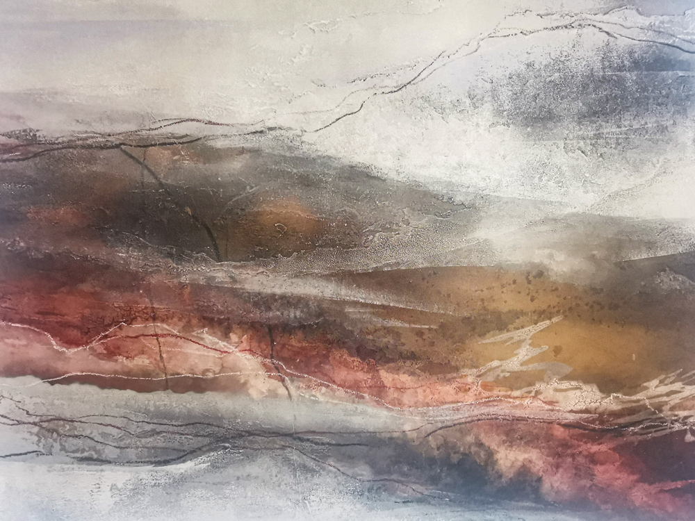 Jolanda Masa stellt im StadtHirsch ihre abstrakten Bilder aus.