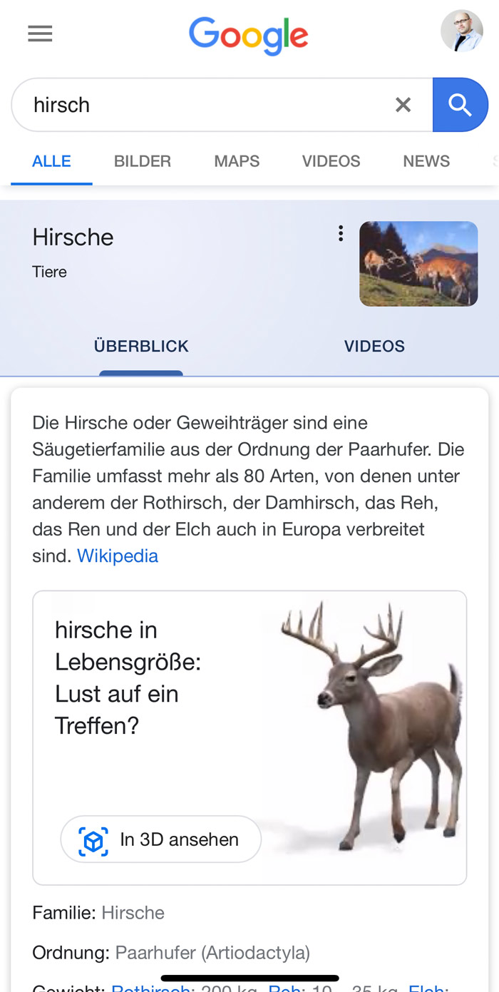 AR Hirsch von Google